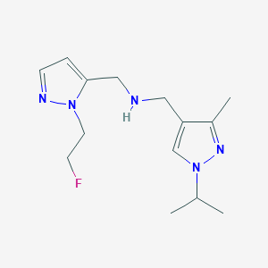 {[1-(2-fluoroethyl)-1H-pyrazol-5-yl]methyl}({[3-methyl-1-(propan-2-yl)-1H-pyrazol-4-yl]methyl})amine