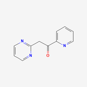 molecular formula C11H9N3O B11749105 1-(Pyridin-2-yl)-2-(pyrimidin-2-yl)ethanone 