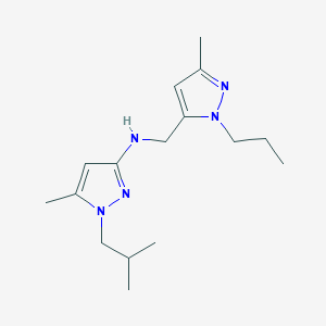 5-methyl-N-[(3-methyl-1-propyl-1H-pyrazol-5-yl)methyl]-1-(2-methylpropyl)-1H-pyrazol-3-amine