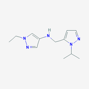 1-ethyl-N-{[1-(propan-2-yl)-1H-pyrazol-5-yl]methyl}-1H-pyrazol-4-amine