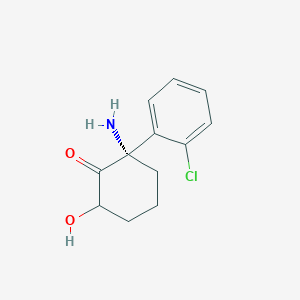 molecular formula C12H14ClNO2 B11749126 (2S)-2-amino-2-(2-chlorophenyl)-6-hydroxycyclohexan-1-one 