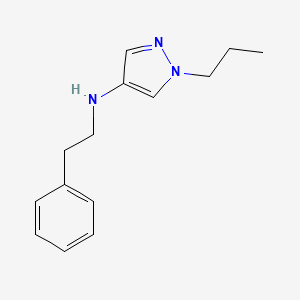 molecular formula C14H19N3 B11749128 N-(2-phenylethyl)-1-propyl-1H-pyrazol-4-amine 