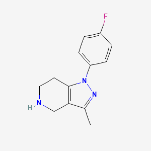 molecular formula C13H14FN3 B11749163 1-(4-Fluoro-phenyl)-3-Methyl-4,5,6,7-tetrahydro-1H-pyrazolo[4,3-c]pyridine 