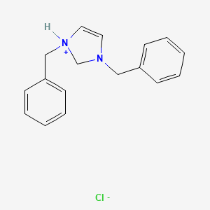 molecular formula C17H19ClN2 B11749171 1,3-Dibenzyl-2,3-dihydro-1H-imidazol-1-ium chloride CAS No. 19673-85-9