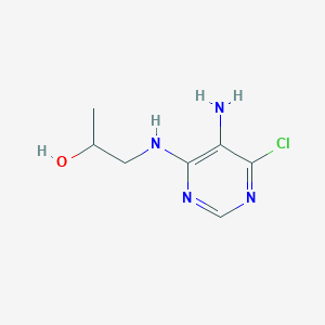 molecular formula C7H11ClN4O B11749198 1-(5-Amino-6-chloro-pyrimidin-4-ylamino)-propan-2-ol 