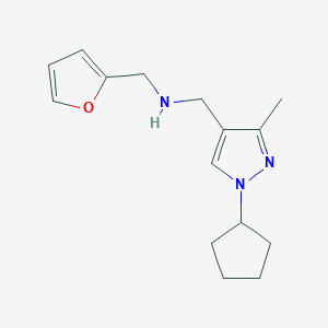 [(1-cyclopentyl-3-methyl-1H-pyrazol-4-yl)methyl][(furan-2-yl)methyl]amine