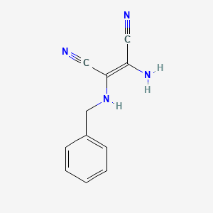 molecular formula C11H10N4 B11749211 (2Z)-2-Amino-3-(benzylamino)but-2-enedinitrile 