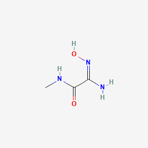 molecular formula C3H7N3O2 B11749216 (2E)-2-amino-2-(hydroxyimino)-N-methylacetamide 