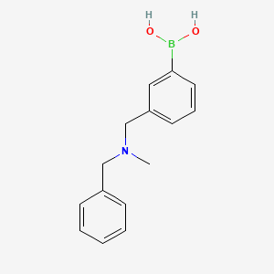 molecular formula C15H18BNO2 B11749223 (3-((Benzyl(methyl)amino)methyl)phenyl)boronic acid CAS No. 397843-59-3