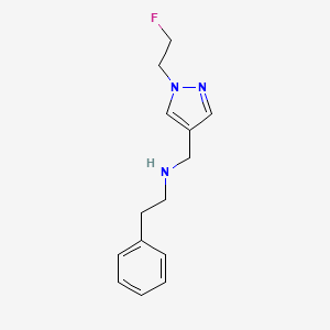 {[1-(2-fluoroethyl)-1H-pyrazol-4-yl]methyl}(2-phenylethyl)amine