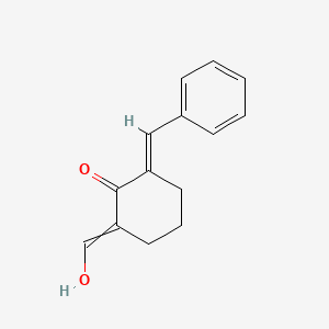 molecular formula C14H14O2 B11749252 (2E)-2-benzylidene-6-(hydroxymethylidene)cyclohexan-1-one 