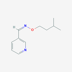 molecular formula C11H16N2O B11749265 (E)-(3-methylbutoxy)[(pyridin-3-yl)methylidene]amine 