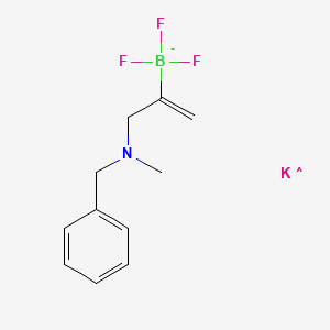 molecular formula C11H14BF3KN- B11749298 {3-[Benzyl(methyl)amino]prop-1-en-2-yl}trifluoroboranuide potassium 