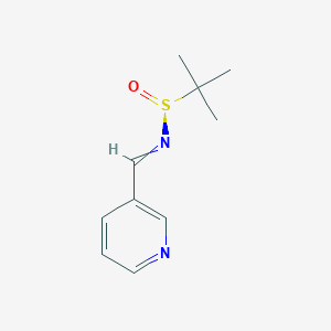 molecular formula C10H14N2OS B11749311 (S)-2-methyl-N-(pyridin-3-ylmethylene)propane-2-sulfinamide 