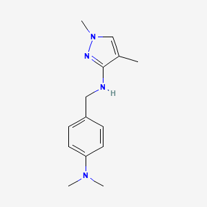 N-{[4-(dimethylamino)phenyl]methyl}-1,4-dimethyl-1H-pyrazol-3-amine