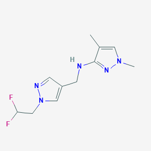 N-{[1-(2,2-difluoroethyl)-1H-pyrazol-4-yl]methyl}-1,4-dimethyl-1H-pyrazol-3-amine