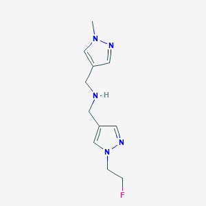 {[1-(2-fluoroethyl)-1H-pyrazol-4-yl]methyl}[(1-methyl-1H-pyrazol-4-yl)methyl]amine