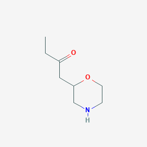 molecular formula C8H15NO2 B11749351 1-(Morpholin-2-yl)butan-2-one 