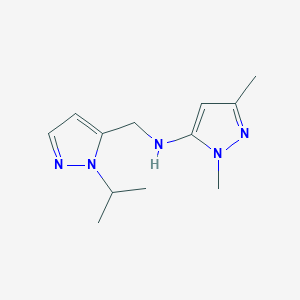 1,3-dimethyl-N-{[1-(propan-2-yl)-1H-pyrazol-5-yl]methyl}-1H-pyrazol-5-amine