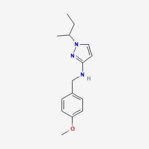 molecular formula C15H21N3O B11749377 1-(butan-2-yl)-N-[(4-methoxyphenyl)methyl]-1H-pyrazol-3-amine 