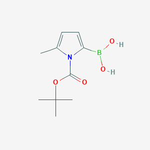 molecular formula C10H16BNO4 B11749421 {1-[(tert-butoxy)carbonyl]-5-methyl-1H-pyrrol-2-yl}boronic acid 