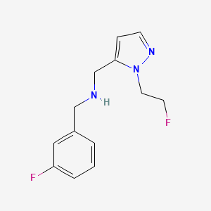 {[1-(2-fluoroethyl)-1H-pyrazol-5-yl]methyl}[(3-fluorophenyl)methyl]amine