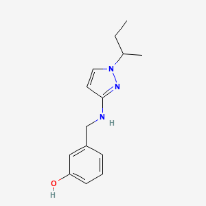 3-({[1-(butan-2-yl)-1H-pyrazol-3-yl]amino}methyl)phenol