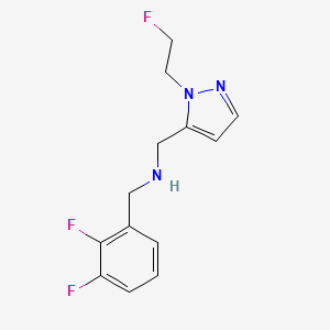 molecular formula C13H14F3N3 B11749455 [(2,3-difluorophenyl)methyl]({[1-(2-fluoroethyl)-1H-pyrazol-5-yl]methyl})amine 