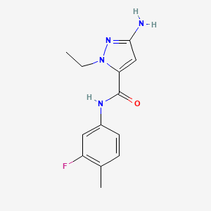 3-amino-1-ethyl-N-(3-fluoro-4-methylphenyl)-1H-pyrazole-5-carboxamide