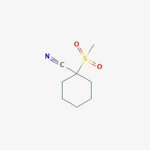 molecular formula C8H13NO2S B11749516 1-(Methylsulfonyl)cyclohexanecarbonitrile 