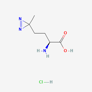 molecular formula C6H12ClN3O2 B11749532 (2S)-2-amino-4-(3-methyl-3H-diazirin-3-yl)butanoic acid hydrochloride 