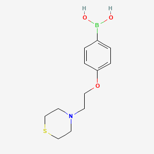 molecular formula C12H18BNO3S B11749556 (4-(2-Thiomorpholinoethoxy)phenyl)boronic acid 