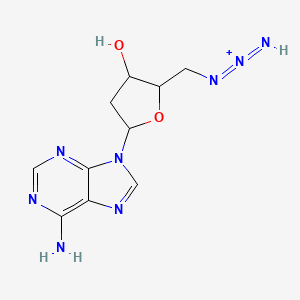 [5-(6-Aminopurin-9-yl)-3-hydroxy-oxolan-2-yl]methylimino-imino-azanium