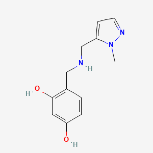 4-({[(1-Methyl-1H-pyrazol-5-YL)methyl]amino}methyl)benzene-1,3-diol