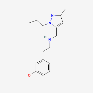 molecular formula C17H25N3O B11749684 [2-(3-methoxyphenyl)ethyl][(3-methyl-1-propyl-1H-pyrazol-5-yl)methyl]amine 