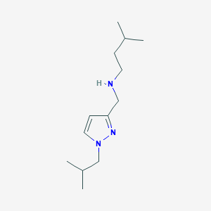 molecular formula C13H25N3 B11749692 (3-methylbutyl)({[1-(2-methylpropyl)-1H-pyrazol-3-yl]methyl})amine 