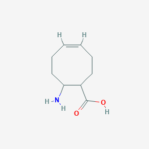 molecular formula C9H15NO2 B11749704 (4Z)-8-aminocyclooct-4-ene-1-carboxylic acid 