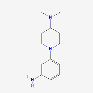 molecular formula C13H21N3 B11749716 1-(3-aminophenyl)-N,N-dimethylpiperidin-4-amine 