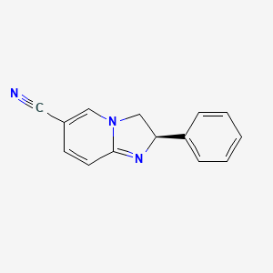 molecular formula C14H11N3 B11749719 (2R)-2-phenyl-2H,3H-imidazo[1,2-a]pyridine-6-carbonitrile 