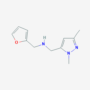 molecular formula C11H15N3O B11749725 [(1,3-dimethyl-1H-pyrazol-5-yl)methyl][(furan-2-yl)methyl]amine 