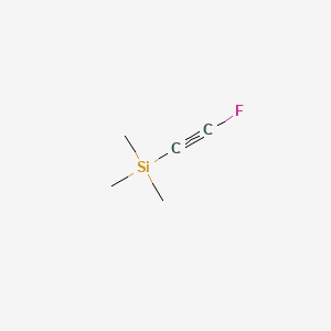 molecular formula C5H9FSi B11749729 Silane, (fluoroethynyl)trimethyl- CAS No. 38346-22-4