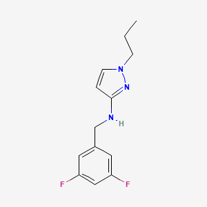 molecular formula C13H15F2N3 B11749736 N-[(3,5-difluorophenyl)methyl]-1-propyl-1H-pyrazol-3-amine 