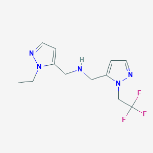 [(1-ethyl-1H-pyrazol-5-yl)methyl]({[1-(2,2,2-trifluoroethyl)-1H-pyrazol-5-yl]methyl})amine