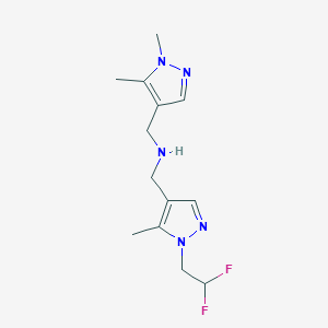 {[1-(2,2-difluoroethyl)-5-methyl-1H-pyrazol-4-yl]methyl}[(1,5-dimethyl-1H-pyrazol-4-yl)methyl]amine