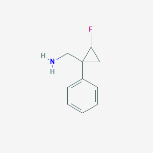 molecular formula C10H12FN B11749754 1-(2-Fluoro-1-phenylcyclopropyl)methanamine 