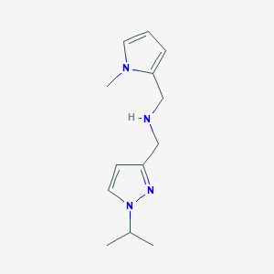 molecular formula C13H20N4 B11749765 [(1-methyl-1H-pyrrol-2-yl)methyl]({[1-(propan-2-yl)-1H-pyrazol-3-yl]methyl})amine CAS No. 1855950-50-3