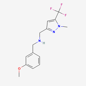 [(3-methoxyphenyl)methyl]({[1-methyl-5-(trifluoromethyl)-1H-pyrazol-3-yl]methyl})amine