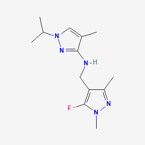 N-[(5-fluoro-1,3-dimethyl-1H-pyrazol-4-yl)methyl]-4-methyl-1-(propan-2-yl)-1H-pyrazol-3-amine