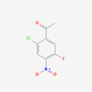 molecular formula C8H5ClFNO3 B11749779 1-(2-Chloro-5-fluoro-4-nitrophenyl)ethan-1-one 