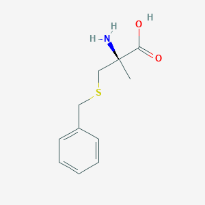 molecular formula C11H15NO2S B11749806 (2R)-2-amino-3-(benzylsulfanyl)-2-methylpropanoic acid 